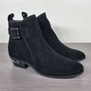 Blondo Sadie Waterproof Bootie, Black Suede, Womens Sizes 6.5 & 7